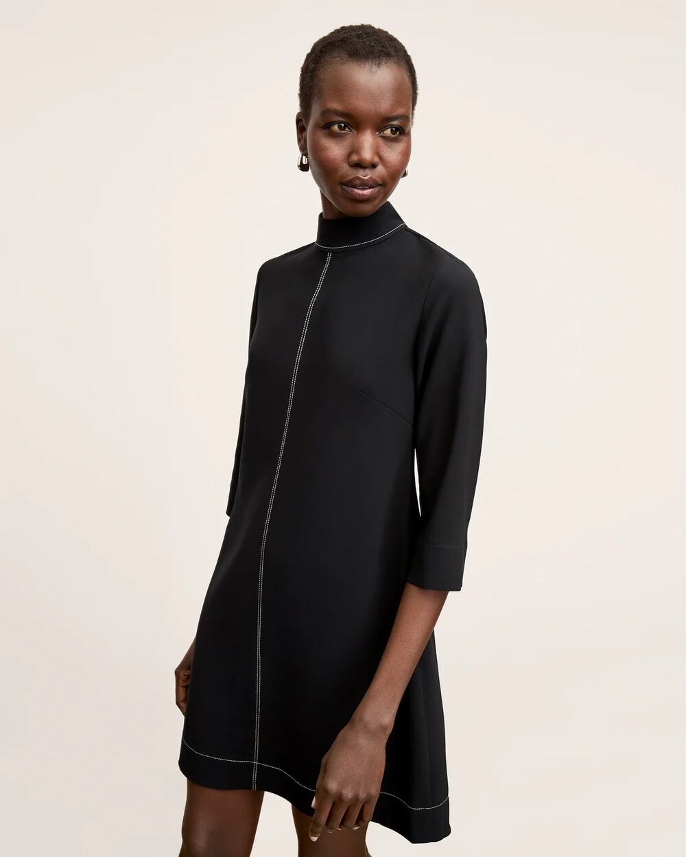 M.M. LAFLEUR Kinsley Everyday Crepe Dress Black Size 18 NWT A Line Minimalist